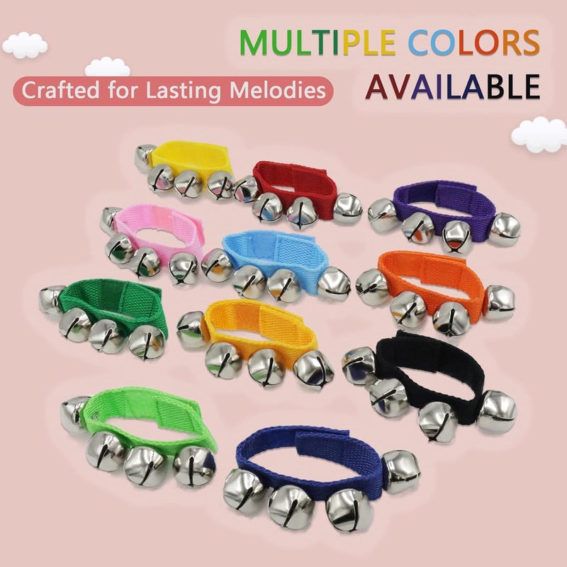 Cheerock 4pcs Adjustable Wrist & Ankle Bells, Jingle Percussion Instrument for Dance Practice, Rehearsal and Performance - Image 3